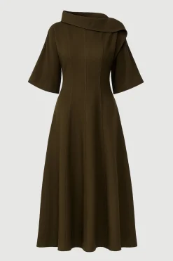 Hua Jia Addison Foldover Scarf-Neck Dress< Dresses