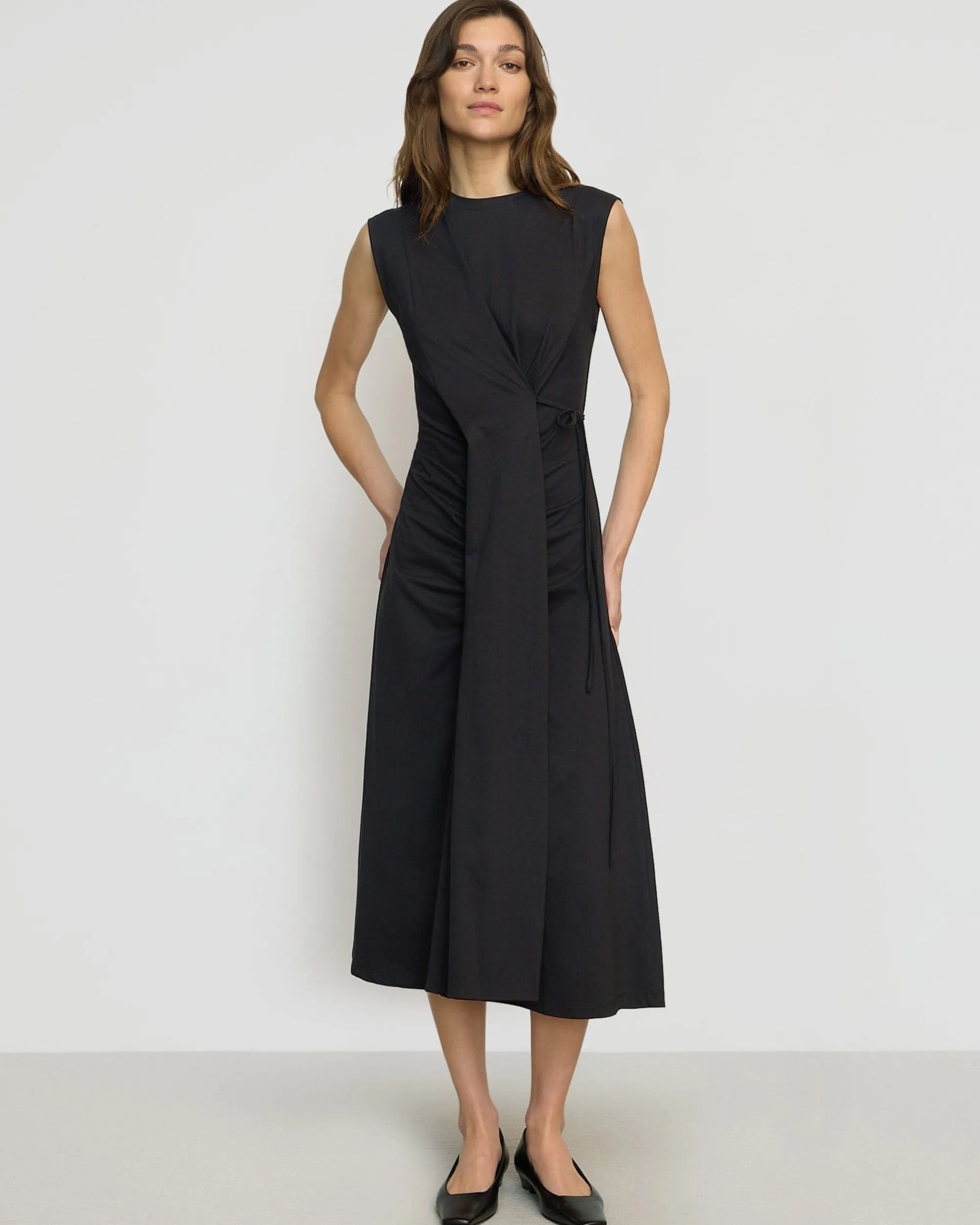 Asia Consultancy Co., Ltd Agnes Twist-Drape Jersey Dress< Dresses