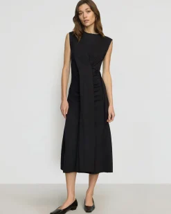 Asia Consultancy Co., Ltd Agnes Twist-Drape Jersey Dress< Dresses
