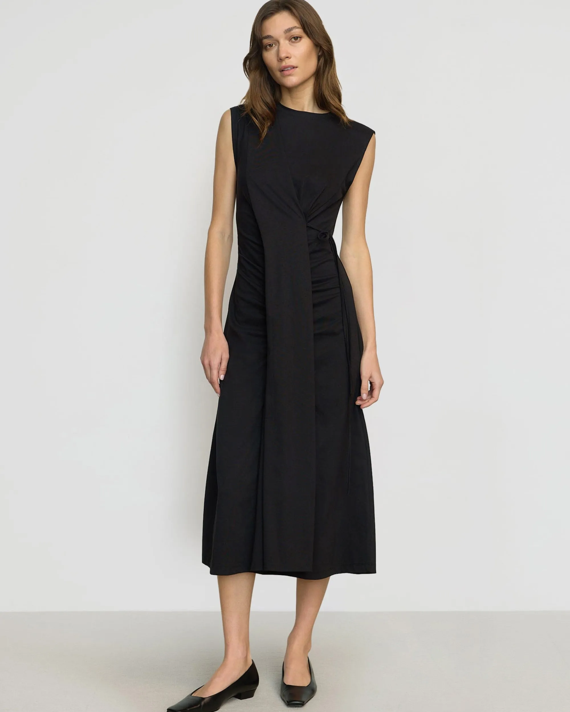 Asia Consultancy Co., Ltd Agnes Twist-Drape Jersey Dress< Dresses