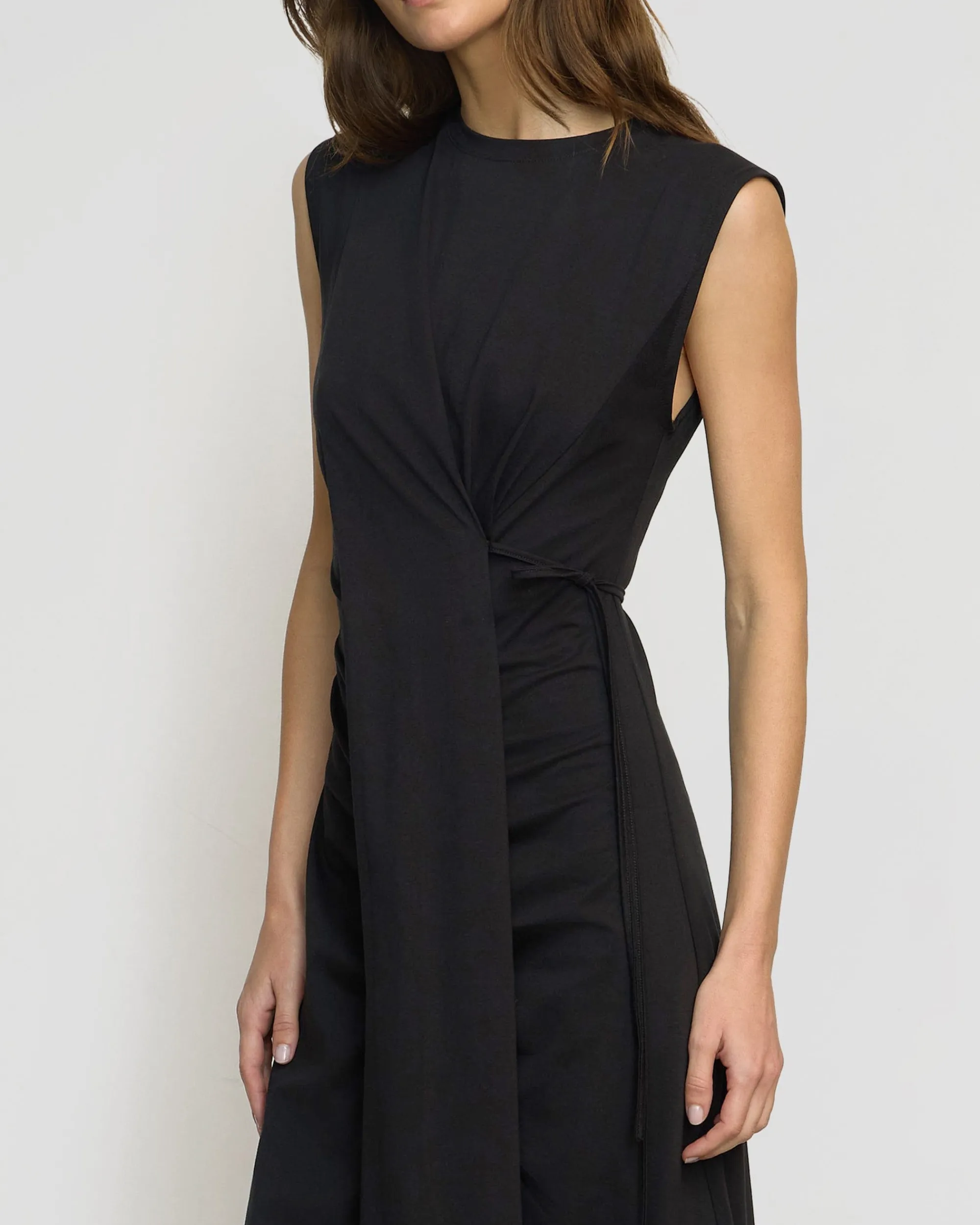 Asia Consultancy Co., Ltd Agnes Twist-Drape Jersey Dress< Dresses