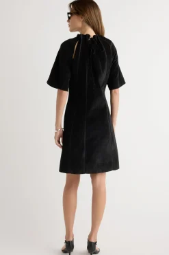 Hua Jia Aika Back-Tie Corduroy Mini Dress< Dresses