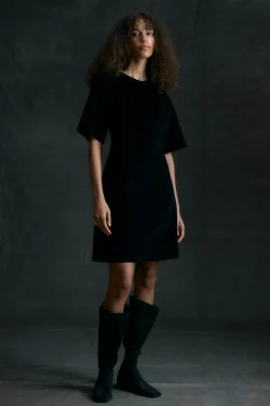 Hua Jia Aika Back-Tie Corduroy Mini Dress< Dresses