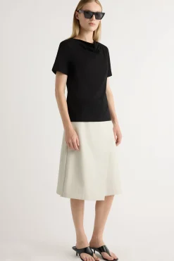 Hua Jia Alba Asymmetric Vegan Leather Skirt< Skirts