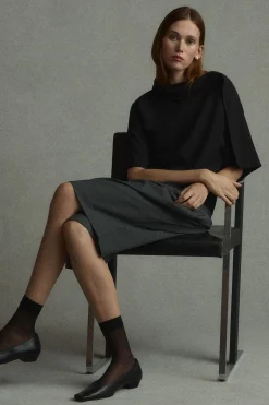 Hua Jia Allie Foldover Scarf-Neck Blouse< Tops