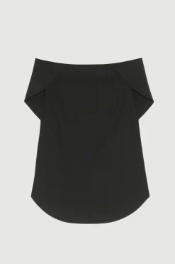 Hua Jia Angeli Off-Shoulder Back-Drape Blouse< Tops