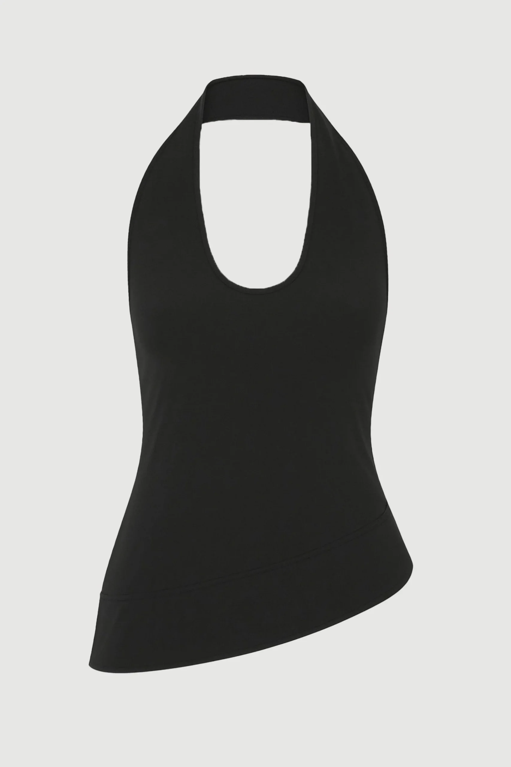 Hua Jia Anju Asymmetric-Hem Halter Blouse< Tops