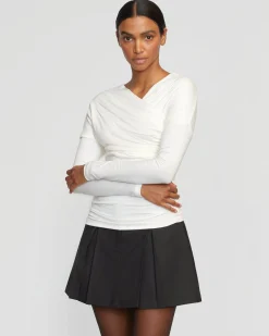 Hua Jia Annett Tailored Pleated Mini Skirt< Skirts