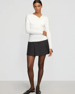Hua Jia Annett Tailored Pleated Mini Skirt< Skirts