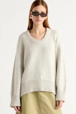Brilliant Wise Corporation Limited Archie Deep U-Neck Sweater< Sweaters