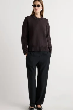 Brilliant Wise Corporation Limited Archon Back-Pleat Crew-Neck Sweater< Sweaters