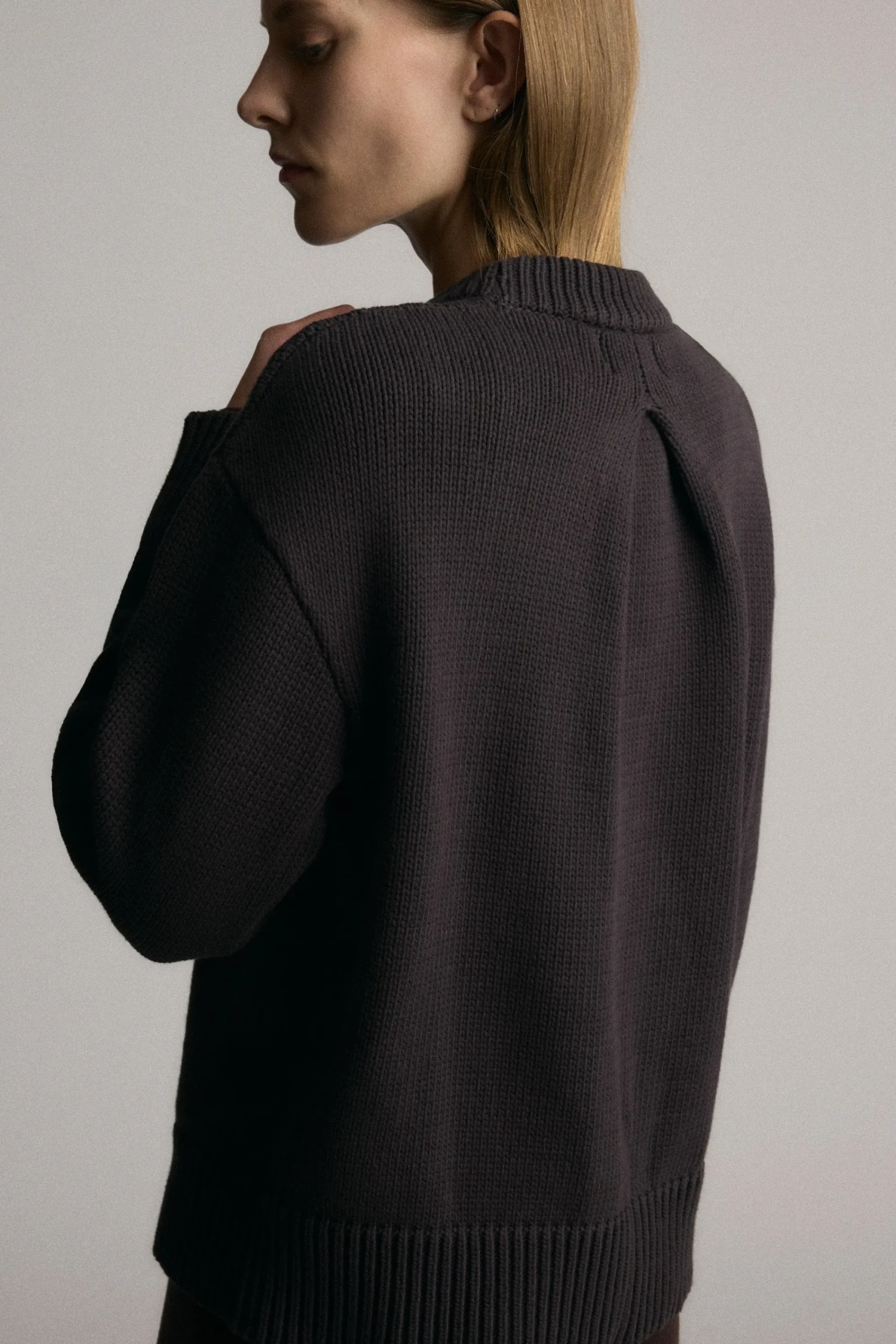 Brilliant Wise Corporation Limited Archon Back-Pleat Crew-Neck Sweater< Sweaters