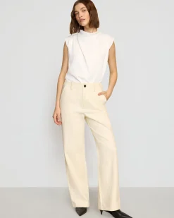 Hua Jia Aster Herringbone Denim Pant< Pants