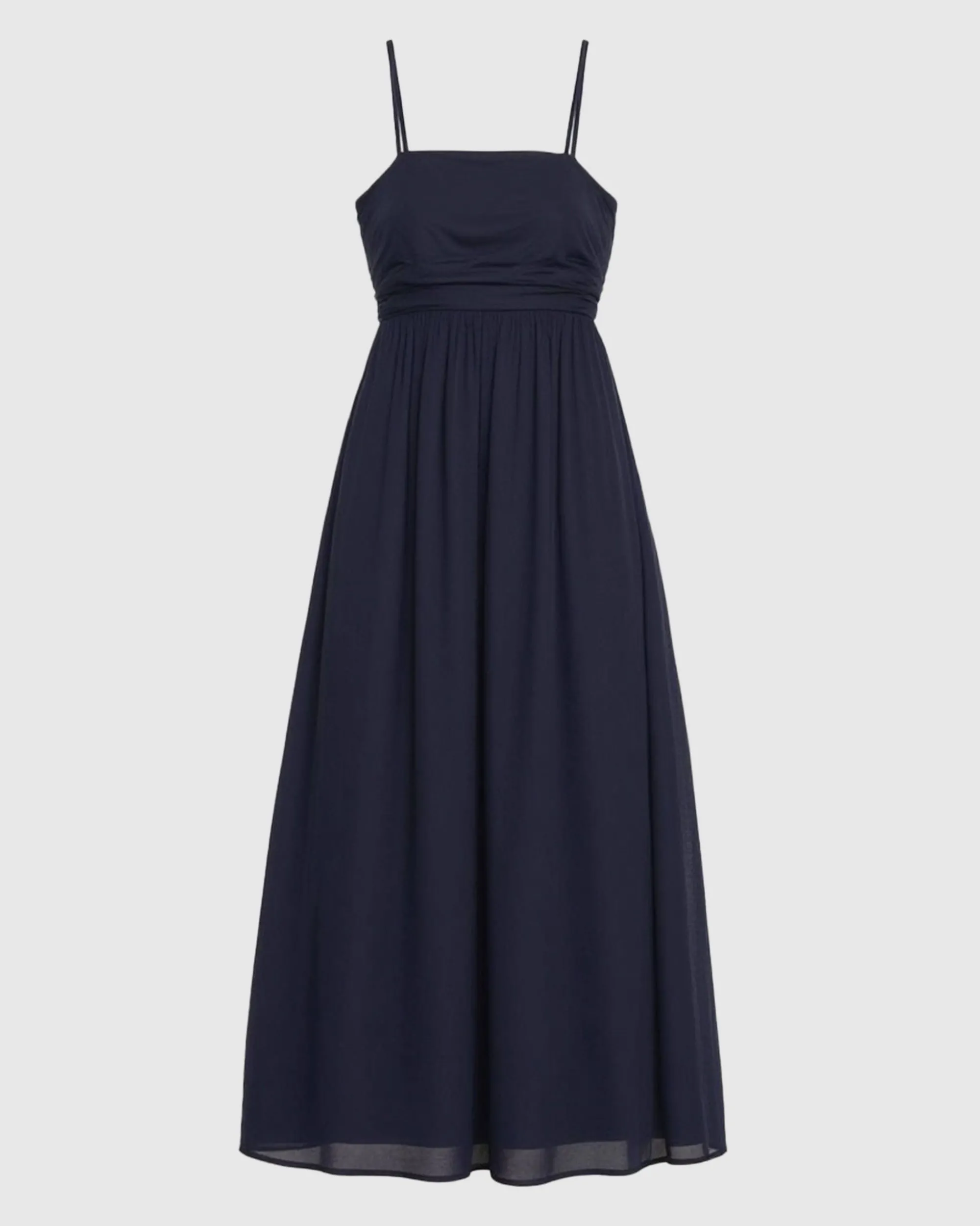 Fashion Apparels Aurora Ruched Organic Cotton Maxi Dress< Dresses