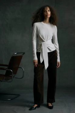 Hua Jia Austino Corduroy Barrel-Leg Pant< Pants