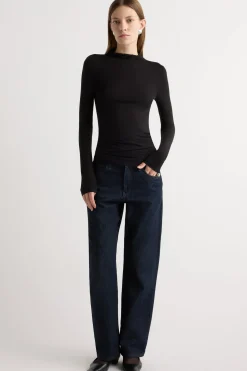 Lever Style LLC Ava Mock-Neck Long-Sleeve Tee< Tees|Tops