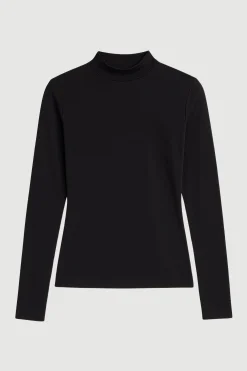 Lever Style LLC Ava Mock-Neck Long-Sleeve Tee< Tees|Tops