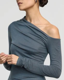 Asia Consultancy Co., Ltd Ayra Tencel-Wool Off-Shoulder Tee< Tees|Tops