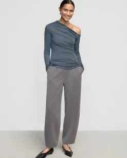 Asia Consultancy Co., Ltd Ayra Tencel-Wool Off-Shoulder Tee< Tees|Tops