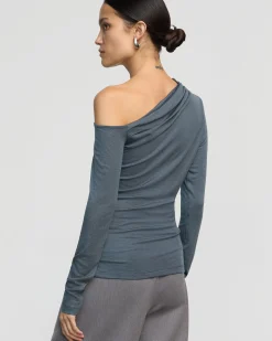 Asia Consultancy Co., Ltd Ayra Tencel-Wool Off-Shoulder Tee< Tees|Tops