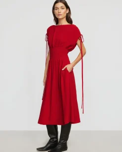 Hua Jia Ayumi Gathered-Shoulder Dress< Dresses