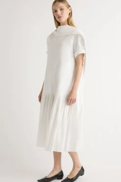 Hua Jia Babba Shirred Scarf-Neck Dress< Dresses