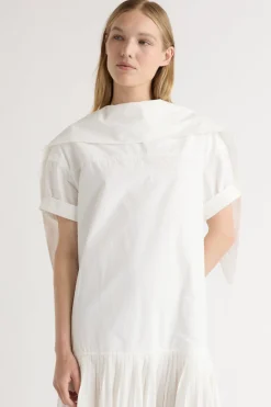 Hua Jia Babba Shirred Scarf-Neck Dress< Dresses