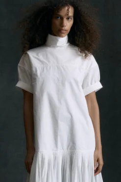Hua Jia Babba Shirred Scarf-Neck Dress< Dresses