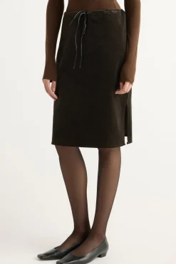 Hua Jia Bellamy Corduroy Tie-Waist Skirt< Skirts