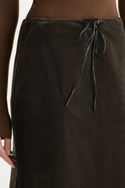 Hua Jia Bellamy Corduroy Tie-Waist Skirt< Skirts