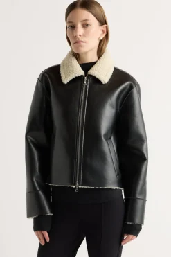 Hua Jia Bonnie Shearling-Collar Coat< Outerwear