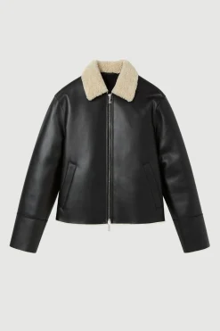 Hua Jia Bonnie Shearling-Collar Coat< Outerwear