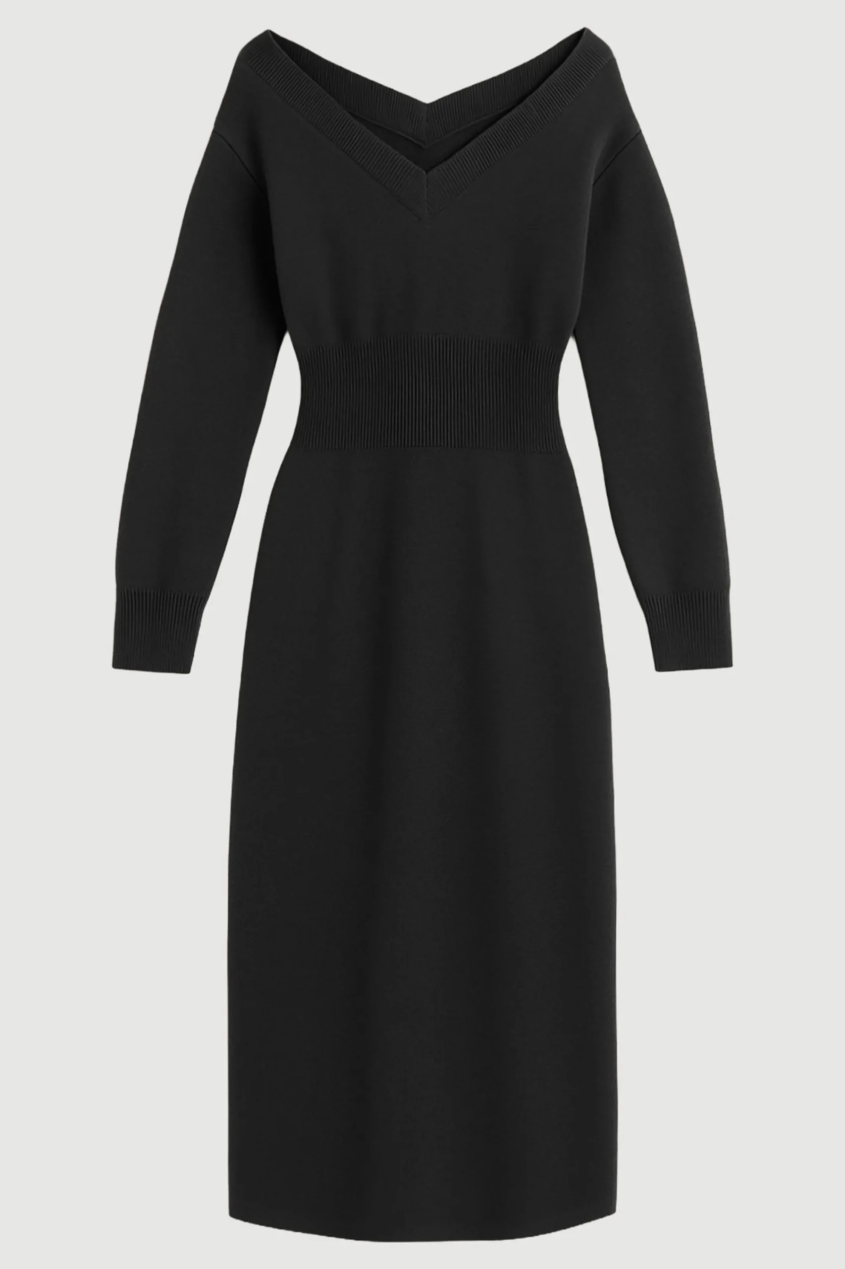 Brilliant Wise Corporation Limited Bora Off-Shoulder V-Neck Sweater Dress< Dresses