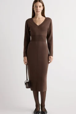 Brilliant Wise Corporation Limited Bora Off-Shoulder V-Neck Sweater Dress< Dresses