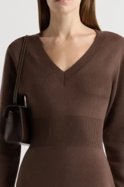 Brilliant Wise Corporation Limited Bora Off-Shoulder V-Neck Sweater Dress< Dresses