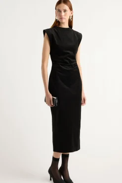 Hua Jia Cambria Structured Corduroy Dress< Dresses