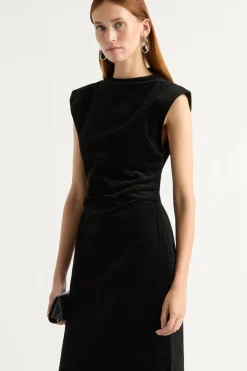 Hua Jia Cambria Structured Corduroy Dress< Dresses