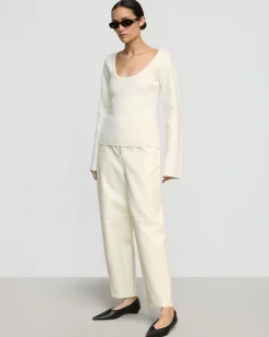 Brilliant Wise Corporation Limited Camilla Seam-Detail Scoop-Neck Sweater< Sweaters|Tops