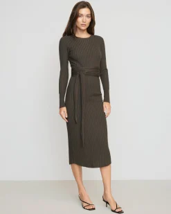 Brilliant Wise Corporation Limited Carmen Tie-Front Ribbed Dress< Dresses