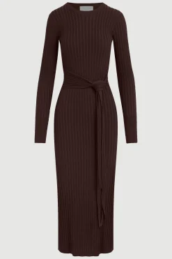 Brilliant Wise Corporation Limited Carmen Tie-Front Ribbed Dress< Dresses