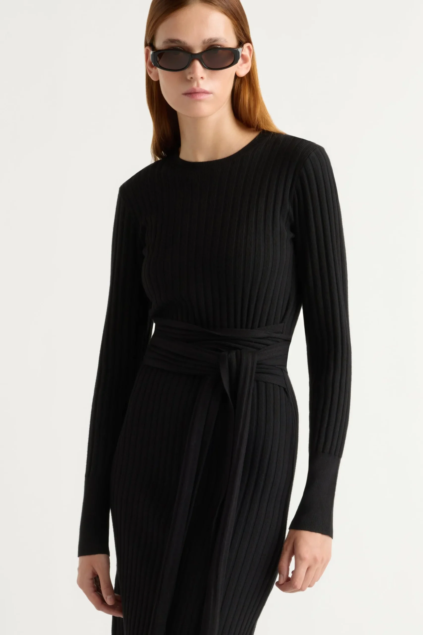 Brilliant Wise Corporation Limited Carmen Tie-Front Ribbed Dress< Dresses