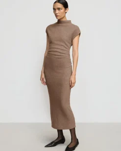 Brilliant Wise Corporation Limited Caspia Mock-Neck Sweater Dress< Dresses