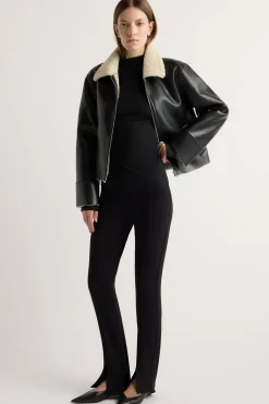 Lever Style LLC Cass Front-Split Ponte Stretch Pant< Pants