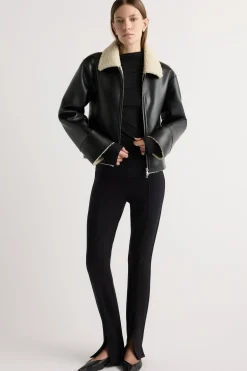 Lever Style LLC Cass Front-Split Ponte Stretch Pant< Pants