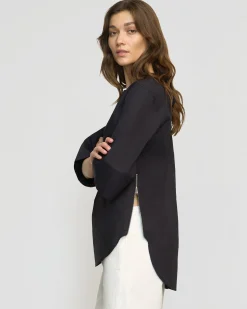 Hua Jia Catie Side-Zip Oversized Tulip-Hem Top< Tops