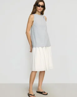 Asia Consultancy Co., Ltd Catrina Twist-Shoulder Sleeveless Tee< Tees|Tops