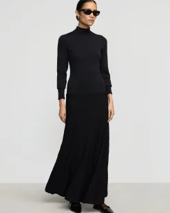 Brilliant Wise Corporation Limited Chandra Ottoman-Knit Long-Sleeve Dress< Dresses