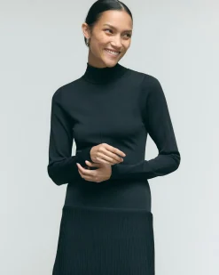Brilliant Wise Corporation Limited Chandra Ottoman-Knit Long-Sleeve Dress< Dresses