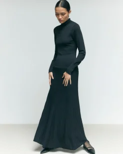 Brilliant Wise Corporation Limited Chandra Ottoman-Knit Long-Sleeve Dress< Dresses