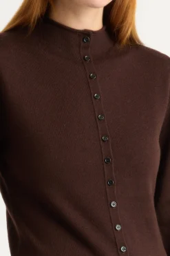 Brilliant Wise Corporation Limited Charlene Wool Button Mock-Neck Sweater< Sweaters